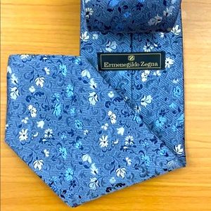 ✨HP✨ Ermenegildo Zegna Men’s silk necktie floral